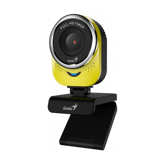 Веб-камера Genius QCam 6000 Yellow желтая, 2Mp, FHD 1080p@30fps, угол обзора 90°, поворотная 360°, универсальный держатель, USB2.0, кабель 1.5м 32200002403 32200002403