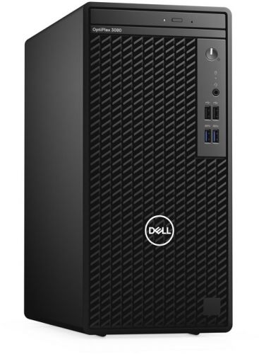 Компьютер Dell Optiplex 3080 MT i3 10100 (3.6)/8Gb/SSD256Gb/UHDG 630/DVDRW/Linux Ubuntu/GbitEth/260W/клавиатура/мышь/черный 3080-5122 3080-5122