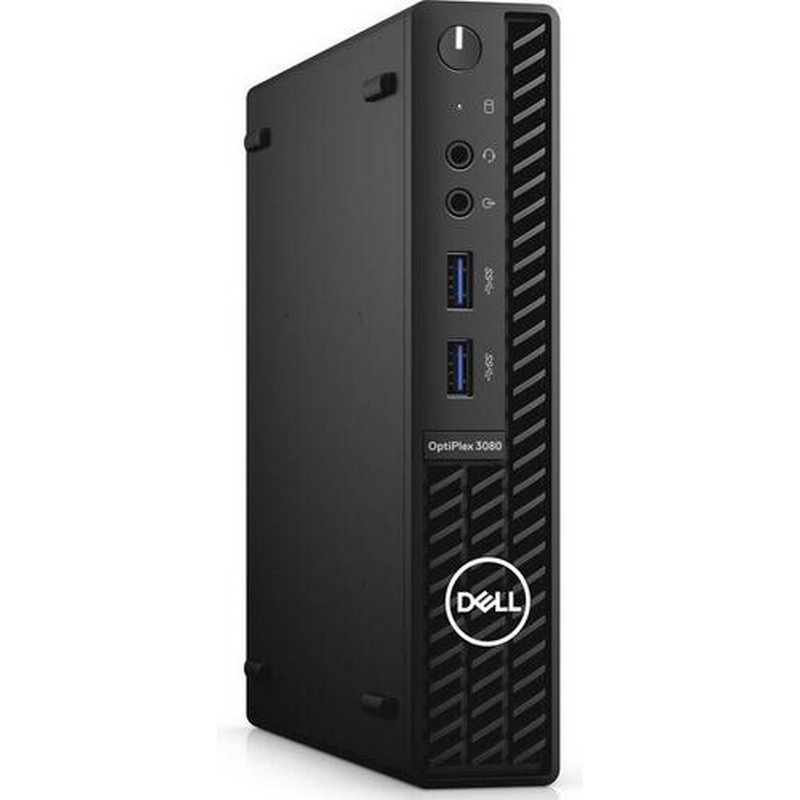 Персональный компьютер Dell Optiplex 3080 Micro Core i3-10105T (3,0GHz) 8GB (1x8GB) DDR4 256GB SSD Intel UHD 630 TPM, VGA W10 Pro 1y NBD 3080-9889 3080-9889