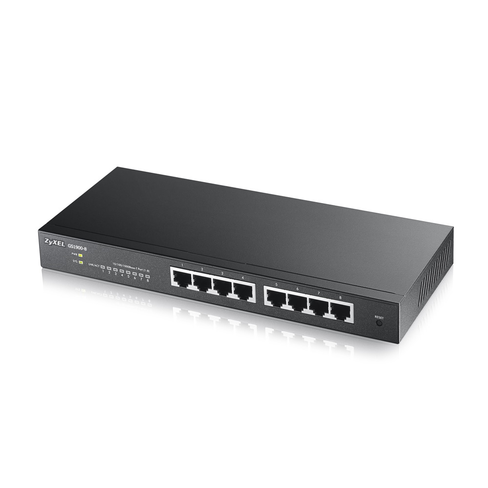 Коммутатор ZYXEL интеллектуальный 8 Gigabit Ethernet GS1900-8-EU0101F GS1900-8-EU0101F #1