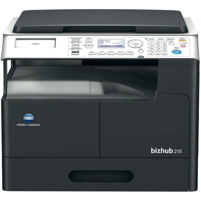 МФУ Konica-Minolta bizhub 215 монохромное, А3, 21стр/мин, до 15000стр./мес,128Мб,лоток 250л(A3PE021) A3PE021