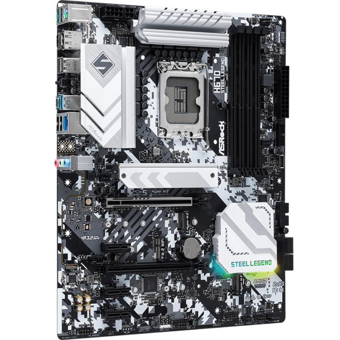 Материнская плата ASRock H670 STEEL LEGEND LGA1700 Intel H610 4xDDR4 ATX 2.5Gg RAID VGA HDMI DP H670 STEEL LEGEND H670 STEEL LEGEND