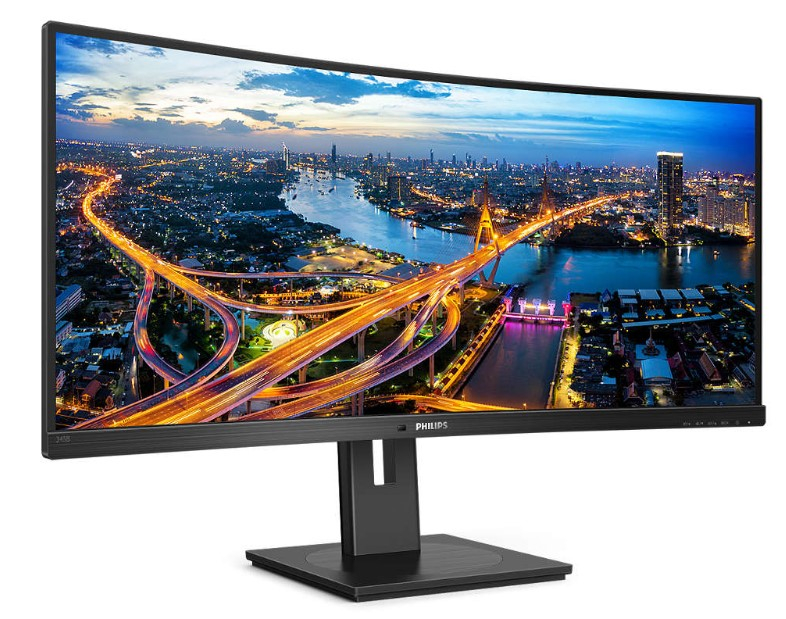 Монитор Philips 34" черный VA LED 21:9 (Ultrawide) HDMI M/M матовая HAS Piv 300cd 178гр/178гр 3440x1440 100Hz DP WQ USB 346B1C 346B1C