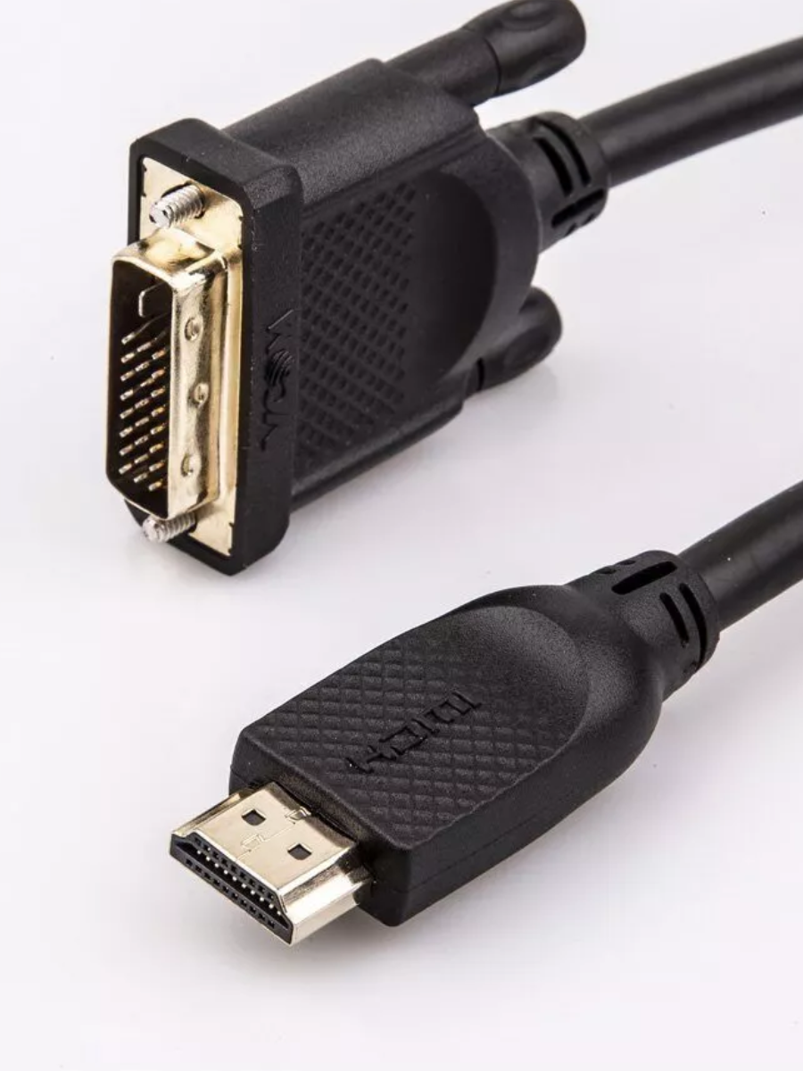 Кабель VCOM HDMI AM/DVI(24+1)M, 1.8м, CU, 1080P@60Hz, 2F, CG484G-1.8M CG484GD-1.8M CG484GD-1.8M