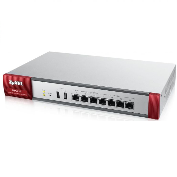 Межсетевой экран ZYXEL USG210(AS,AV,CF,IDP), Rack, 2xWAN GE, 4xLAN/DMZ GE, 1xOPT GE, 2xUSB3.0, AP Controller (2/34) USG210-EU0102F USG210-EU0102F