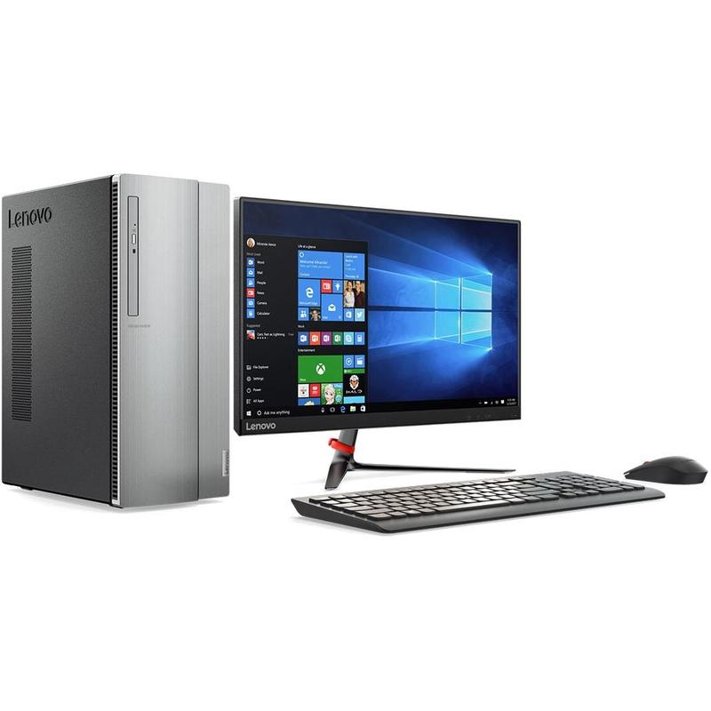 Компьютер Lenovo Ideacentre 510-15ICB  Intel Core i5 8400(2.8Ghz)/8192Mb/1000+128SSDGb/noDVD/Ext:nVidia GeForce GTX1050Ti(4096Mb)/war 1y/5.8kg/silver/W10 + 210W 90HU006HRS 90HU006HRS