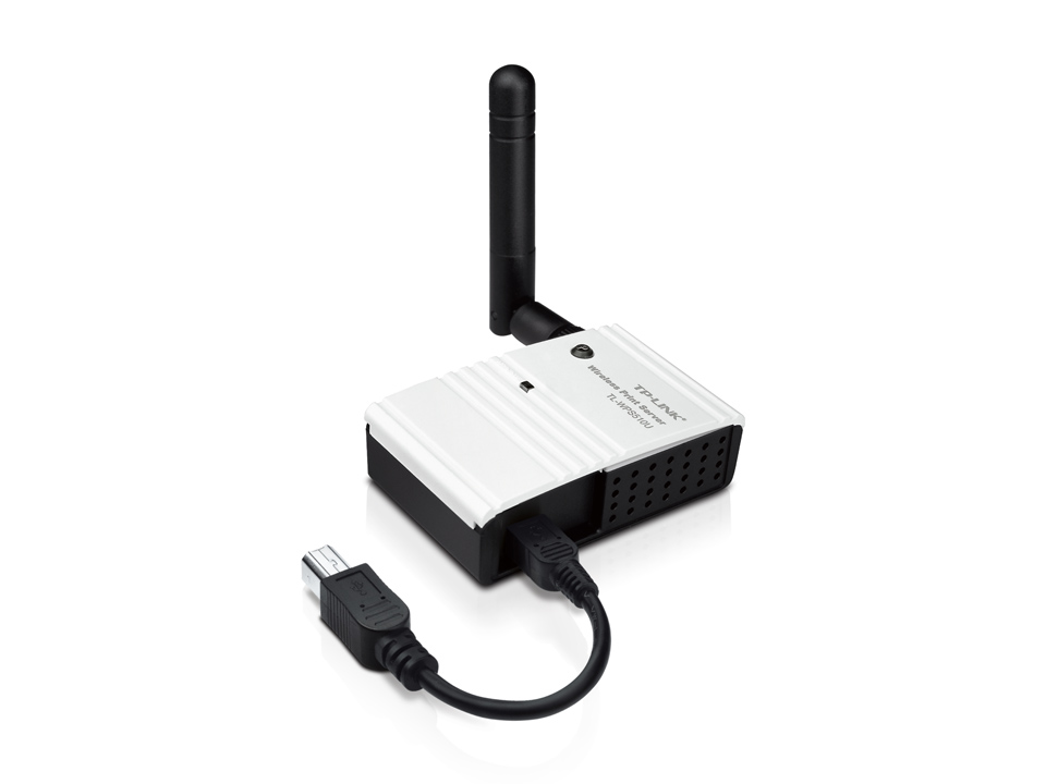 Принт-сервер TP-Link беспроводной, 150 Мбит/с USB 2.0, 2,4ГГц, 802.11b/g/n, 1*USB 2.0, съёмная антенна TL-WPS510U TL-WPS510U