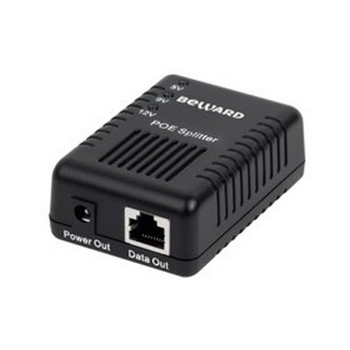 PoE-сплиттер Beward IEEE 802.3 af (13 Вт), 1 порт, до 100 м, 5/9/12 В (DC), защита выхода питания от КЗ и перегрузки, защита от электростатики STS-01P STS-01P