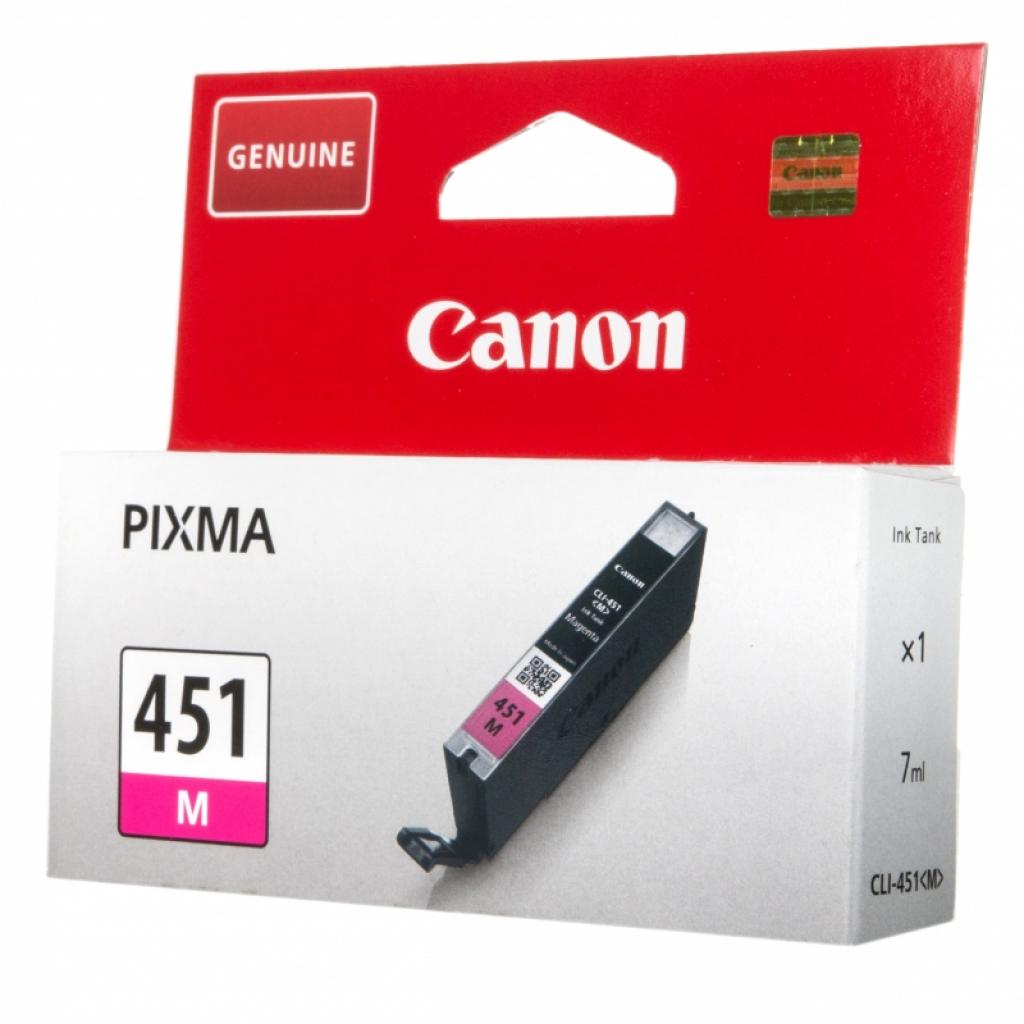 Картридж струйный Canon CLI-451M 6525B001 пурпурный для PIXMA iP7240/MG6340/MG5440 CLI-451M