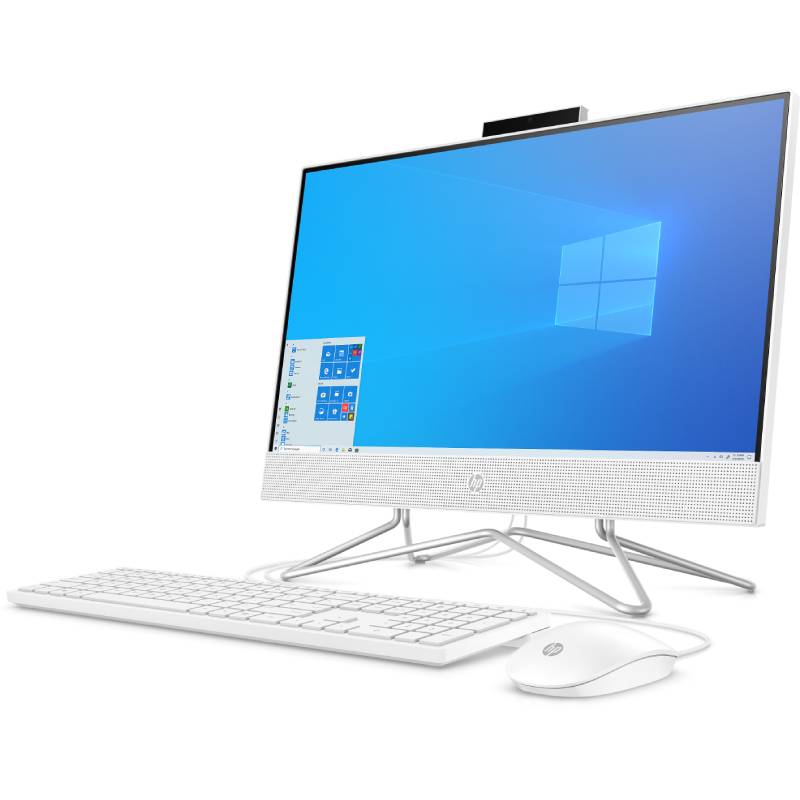 Моноблок HP 22-df1035ur AiO 21.5"(1920x1080)/Intel Core i3 1125G4(2Ghz)/8192Mb/256SSDGb/noDVD/Int:Intel Internal Graphics /Cam/WiFi/war 1y/Snow White/W10 + USB KBD, USB MOUSE 3V058EA 3V058EA