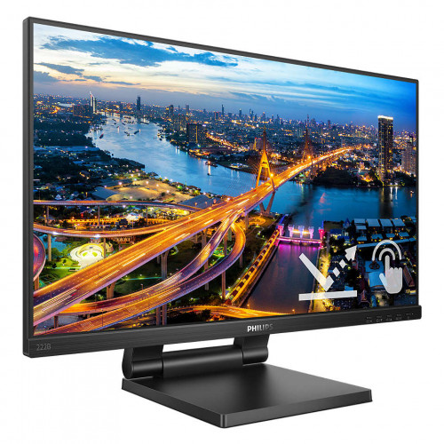 Монитор Philips 21,5" 1920х1080@75Гц IPS W-LED 16:9 SmoothTouch 4ms VGA HDMI DP 4xUSB3.2 50M:1 178/178 250cd Tilt HAS Speakers Black 222B1TC/00 222B1TC/00