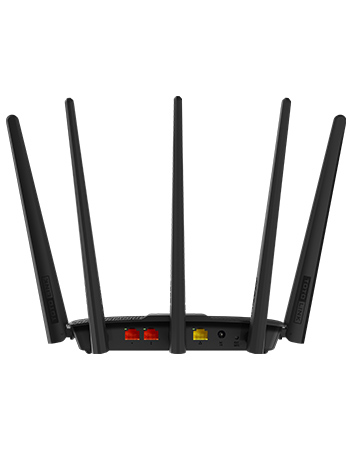 Маршрутизатор TOTOLINK Двухдиапазонный гигабитный AC1200, 802.11ac MU-MIMO Wave2, 3 гигабитных порта (1xWAN+2xLAN), 5 антенн 5dBi A3100R A3100R