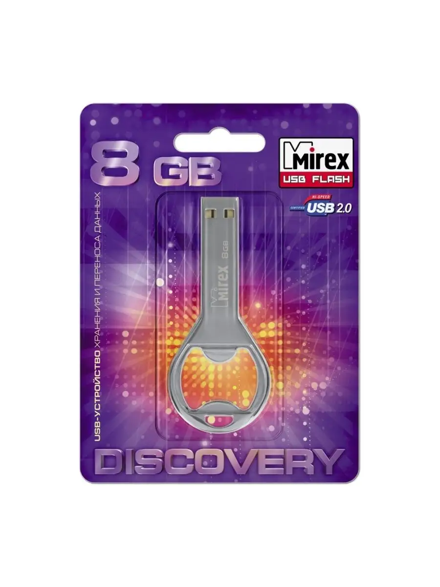 Флеш накопитель Mirex 13600-DVRCOK08 8GB,Corner Key,USB 2.0 13600-DVRCOK08 13600-DVRCOK08