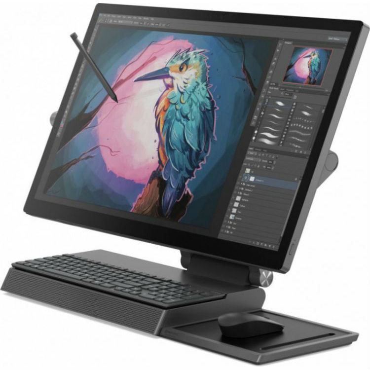 Моноблок Lenovo Yoga A940-27ICB   27"(3840x2160)/Touch/Intel Core i5 8400(2.8Ghz)/8192Mb/2000+256SSDGb/noDVD/Ext:AMD Radeon RX 560(4096Mb)/BT/WiFi/war 1y/14.5k F0E50013RK F0E50013RK