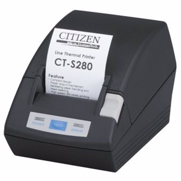 Принтер этикеток Citizen CT-S280 Serial, Black, inc PSU CTS280RSEBK CTS280RSEBK #2