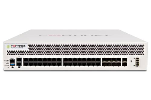 Межсетевой экран Fortinet FortiGate-2500E-LENC 10 x 10GE SFP+ slots, 2 x 10GE bypass SFP+ (LC Adapter), 34 x GE RJ45 ports (including 32 x ports, 2 x management/HA ports), SPU NP6 and CP9 hardware accelerated, 480GB SSD onboard storage FG-2500E-LENC FG-2500E-LENC