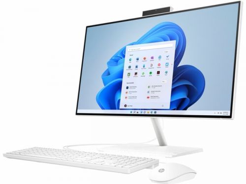Моноблок HP 24-cb0038ur AiO 23.8"(1920x1080)/Intel Celeron J4025(2Ghz)/8192Mb/256PCISSDGb/noDVD/Int:Intel Internal Graphics /Cam/WiFi/war 1y/Starry White/W11 + kbd/mouse 5D1Z1EA 5D1Z1EA