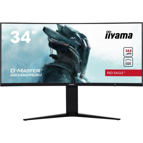 Монитор IIYAMA 34" G-MASTER 3840x2160@144Гц Изогнутый 1500R VA LED 21:9 1ms HDMI DP 2*USB3.0 80M:1 1000:1 178/178 300cd HAS Tilt 2*Speakers 3Вт Black GB3466WQSU-B1 GB3466WQSU-B1 #5
