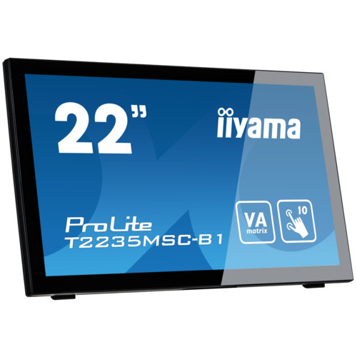 Монитор iiYama 21.5" ProLite T2235MSC-B1 черный VA LED 5ms 16:9 DVI M/M матовая 3000:1 250cd 178гр/178гр 1920x1080 D-Sub DisplayPort FHD Touch 3.7кг T2235MSC-B1 T2235MSC-B1