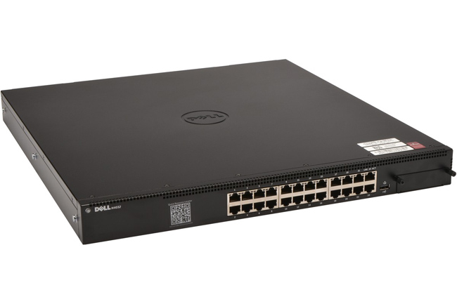Коммутатор Dell EMC N4032, 24x10GbE BASE-T Fixed Ports, 1xHot Swap Modular Bay, 2xPower Supplies, 3YPSNBD (210-ABVS) N4032-ABVS-01 N4032-ABVS-01