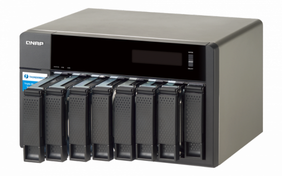 Сетевой RAID-накопитель QNAP 8 отсеков для HDD, HDMI-порт, два порта Thunderbolt 2. Intel Core i7-4790S 3,2 ГГц, 16ГБ. TVS-871T-i7-16G TVS-871T-i7-16G