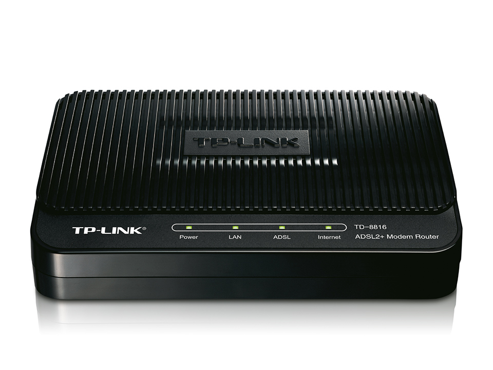 Маршрутизатор TP-Link с модемом ADSL2+, Annex A, 1*RJ11, 1*RJ45 10/100, ADSL-сплиттер TD-8816 TD-8816