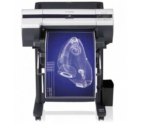 Плоттер Canon iPF510 17"/432mm, 5 colors(макс.объём-130мл), 2400x1200dpi, 192Mb, HP-GL/2, полистовая подача, USB/LAN 2158B003 2158B003