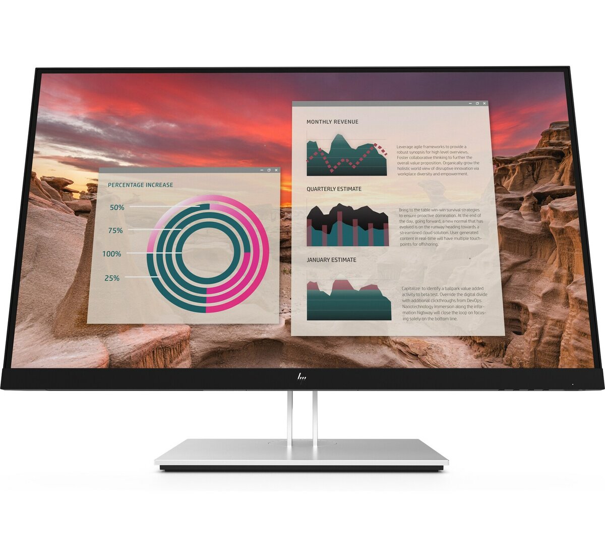 Монитор HP 27" E27u G4 Monitor 2560x1440, 16:9, IPS, 250 cd/m2, 1000:1, 5ms, HDMI, USB-C, USB, DisplayPort, 50/60 Hz, Silver 189T3AA 189T3AA