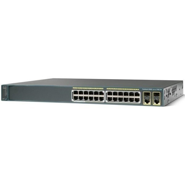 Коммутатор WS-C2960+24PC Catalyst 2960 Plus 24 10/100 PoE + 2 T/SFP LAN Base (комплект) WS-C2960+24PC