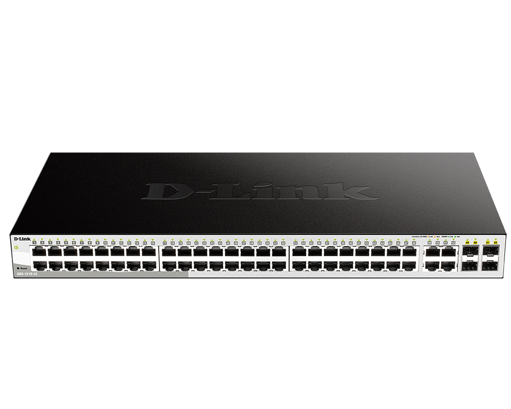 Коммутатор D-Link L2 Managed Switch with 48 10/100/1000Base-T ports and 4 100/1000Base-T/SFP combo-ports DGS-1210-52/FL1A DGS-1210-52/FL1A