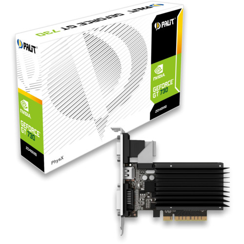 Видеокарта Palit PCI-E PA-GT730K-2GD3H nVidia GeForce GT730 2048Mb 64bit DDR3 800/1804 DVIx1/HDMIx1 NEAT7300HD46-2080H