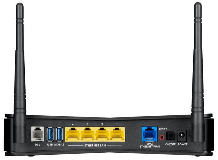 Маршрутизатор Zyxel SBG3300-N000 Wireless N VDSL2 Combo WAN Small Business Security Gateway VDSL2 profile 17a over POTS, GbE WAN, 4GbE LAN, 2 USB 2.0, 802.11n 2x2 3 SBG3300-N000-EU02V1F SBG3300-N000-EU02V1F
