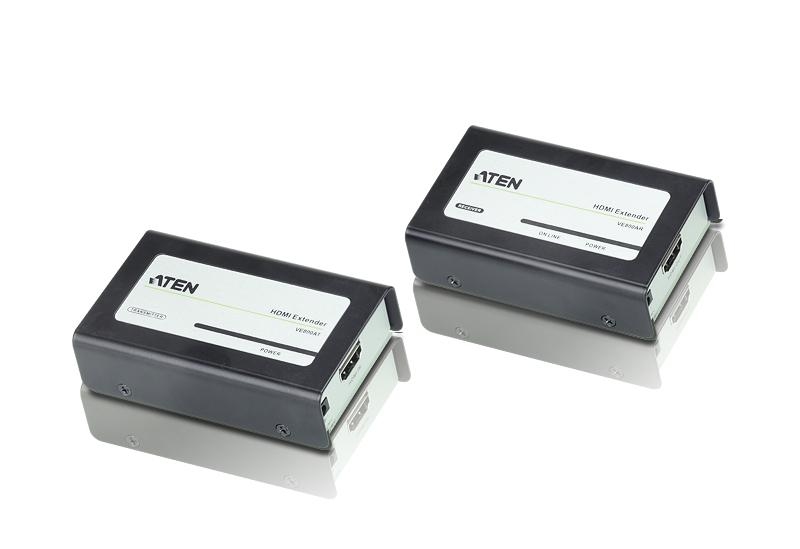 Удлинитель ATEN HDMI, 60 м., 2xUTP Cat5e, HDMI+2xRJ45, F, без шнуров, 2xБ.П.220> 5V, до 1920x1200 60Hz VE800A-AT-G VE800A-AT-G