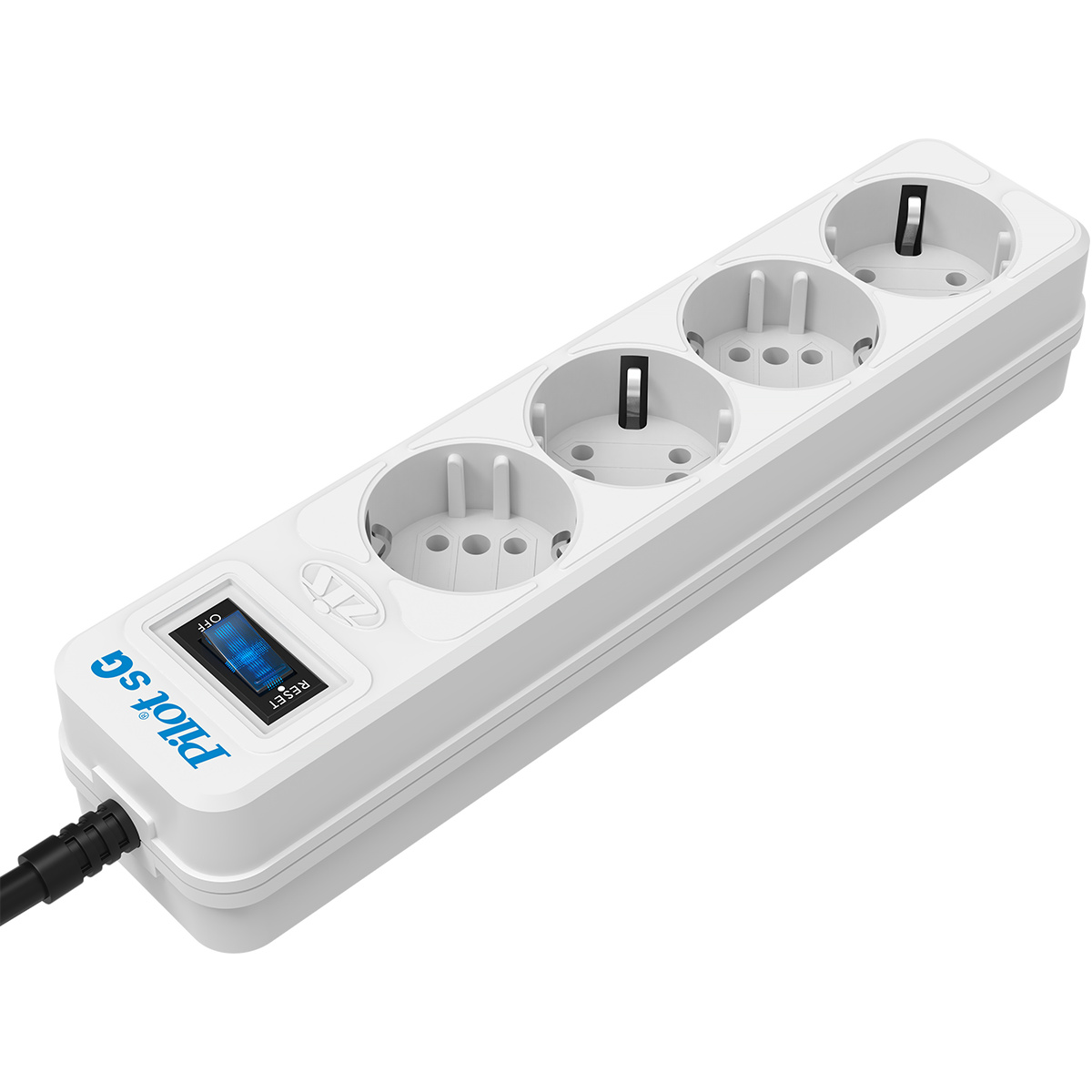 Сетевой фильтр ZIS Pilot SG 4x8 5м (4 розетки) белый (коробка) 1056292 Pilot SG 4x8 5м