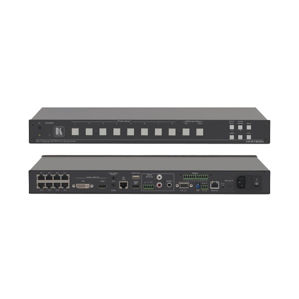 Коммутатор Kramer VP-81SIDN 19" Rack Step-In 8х1 (10х1) цифровых сигналов по витой паре DGKat 20-70997120 20-70997120