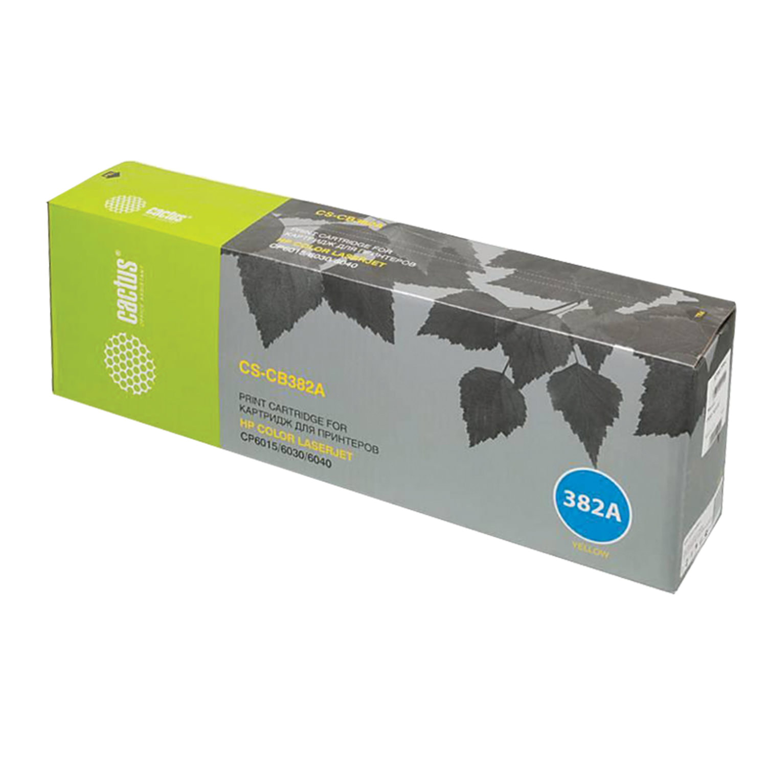 Тонер-картридж Cactus CS-CB382AR желтый для HP CLJ CM6030/CM6040/CP6015 (21000стр.) CS-CB382AR CS-CB382AR