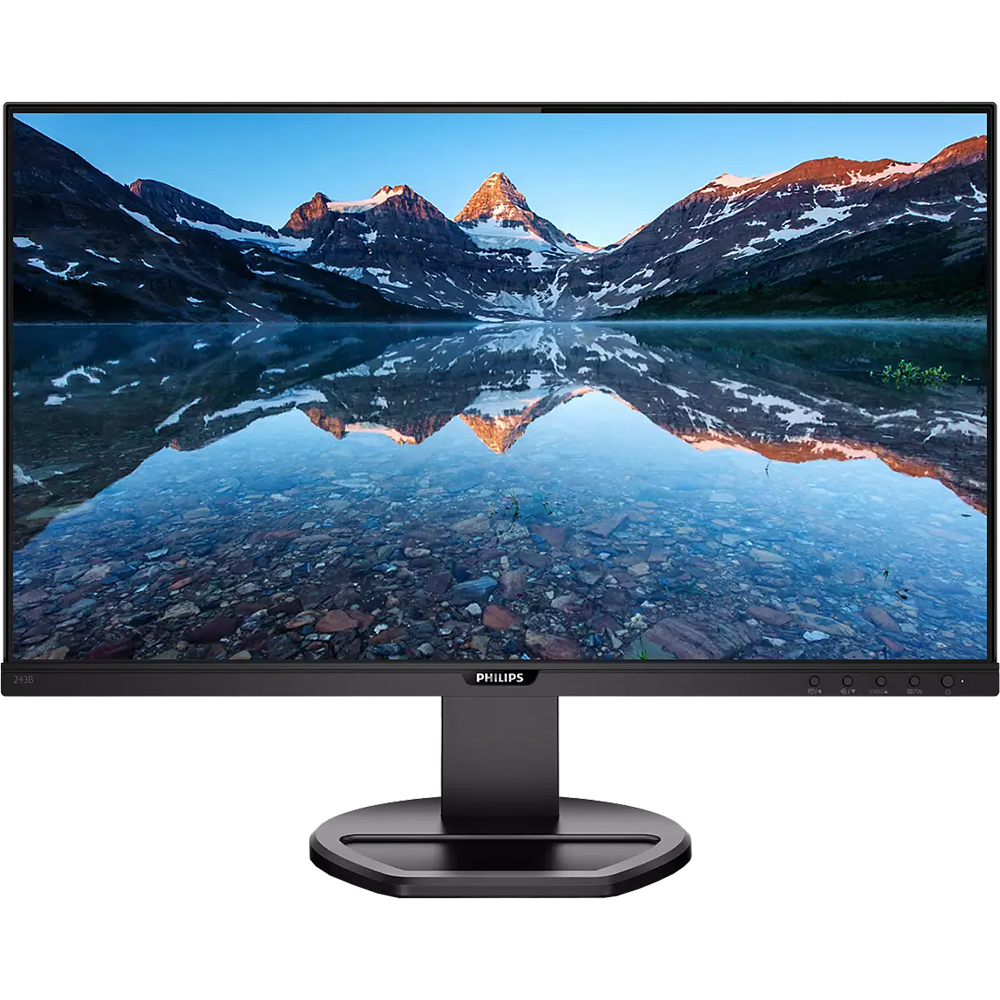 Монитор Philips 23.8" 243B9 черный IPS LED 16:9 HDMI M/M матовая HAS Pivot 250cd 178гр/178гр 1920x1080 75Hz VGA DP FHD USB 243B9 (00/01) 243B9 (00/01)