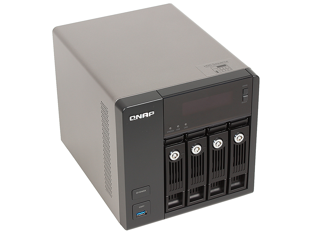 Сетевой RAID-накопитель QNAP Двухъядерный Intel G3250 3,2 ГГц, 4 ГБ. TVS-471-PT-4G TVS-471-PT-4G