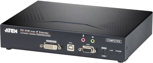 Удлинитель ATEN KVM USB DVI+AUDIO+RS232, 100 м. подкл через swicth, спец. шнур, Б.П.220> 5V, 1920х1200 KE6900T-AX-G KE6900T-AX-G