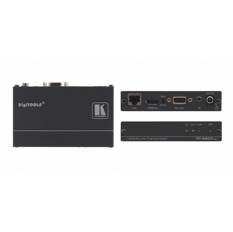 Передатчик Kramer TP-580TXR HDMI, RS-232 и ИК по витой паре HDBaseT; до 180 м, поддержка 4К60 4:2:0 50-80021190 50-80021190