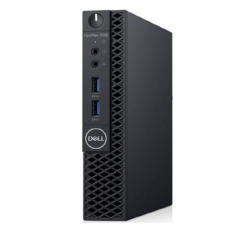 Компьютер Dell Optiplex 3060 Micro i5-8500T (2.1GHz,9MB,6C), 8(1x8)GB DDR4, 256GB SSD, UHD 630, WiFi, BT, keyb, mouse, Linux, TPM, 1Y Basic NBD 3060-7601 3060-7601