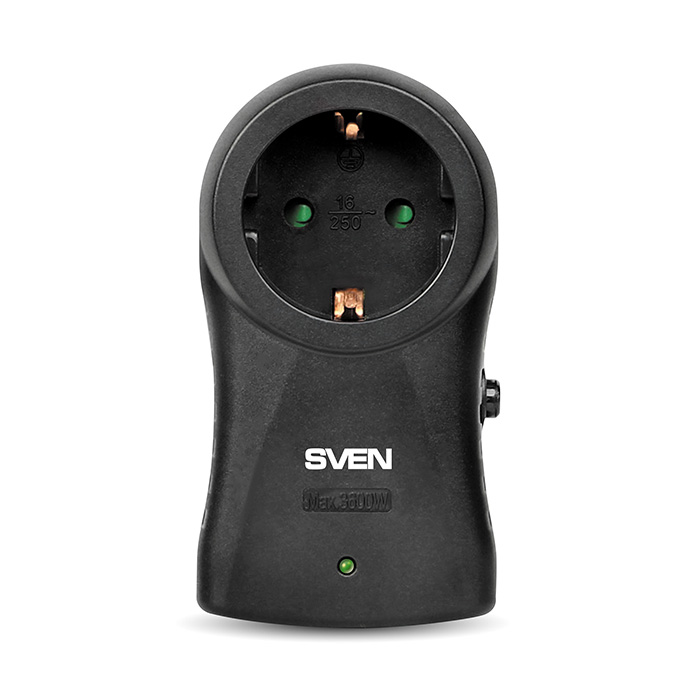 Сетевой фильтр Sven SF-S1 16A термопредохранитель (1 розетка), черный SV-014773 SV-014773