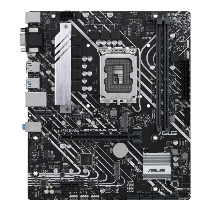 Материнская плата ASUS PRIME H610M-A D4 LGA1700 Intel H610 2xDDR4 mATX GbLAN RAID VGA HDMI DP PRIME H610M-A D4 PRIME H610M-A D4