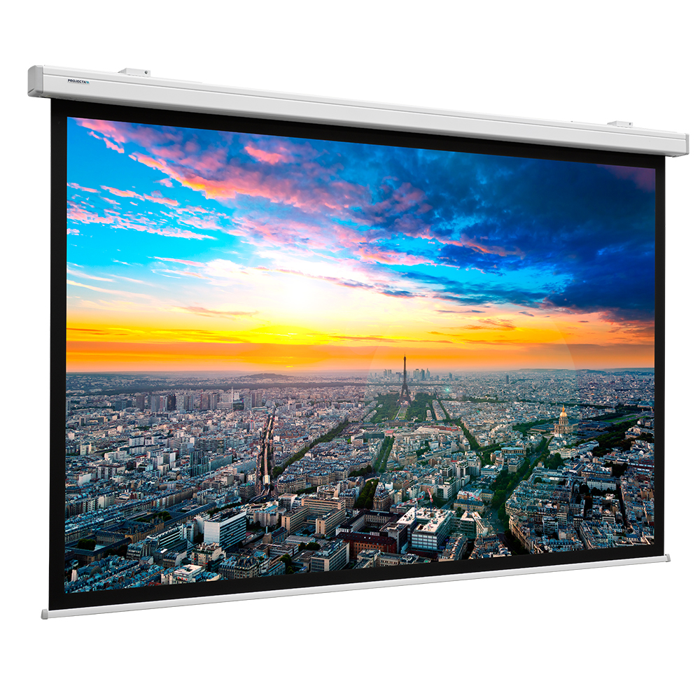 Экран для проектора Projecta 10100057 Compact Electrol 102x180 см (76") Matte White для домашнего кинотеатра с эл/приводом, доп. черная кайма 82 см 16:9 10100057 10100057