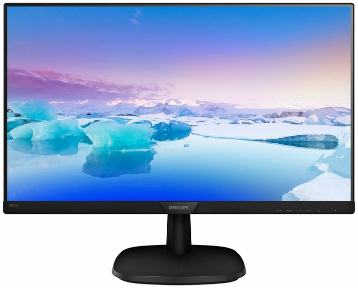 Монитор Philips 23,8" Black IPS, 1920x1080, D-sub+DVI+HDMI, 4 ms, 178°/178°, 250 cd/m, 10M:1, MM 243V7QDAB (00/01) 243V7QDAB (00/01)