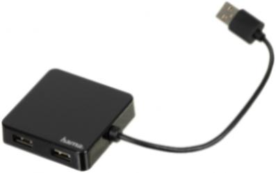 Разветвитель Hama USB 2.0 4 порта черный 00200121 00200121