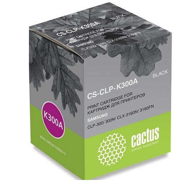 Тонер-картридж Cactus CS-CLP-K300A черный для Samsung CLP-300/300N/CLX-3160N/3160FN (2000стр.) CS-CLP-K300A CS-CLP-K300A