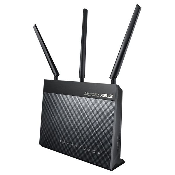 Роутер Asus DSL-AC68U // VDSL2/ADSL модем, роутер 802.11b/g/n/ac, до 600 + 1300Мбит/c, 2,4 + 5 гГц, 3 антенны, USB, GBT LAN ; 90IG00V1-BM3G00 DSL-AC68U DSL-AC68U