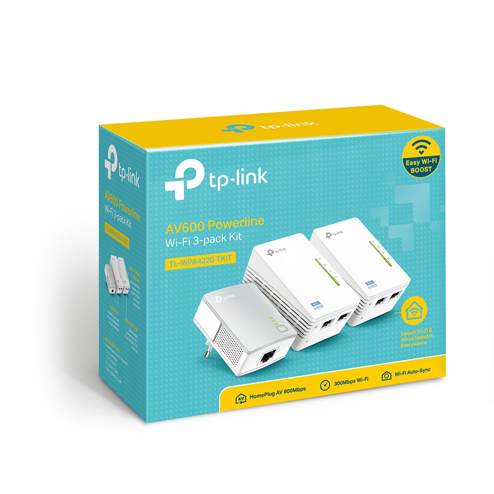 Адаптер TP-Link TL-WPA4220T KIT AV500 Комплект Wi-Fi Powerline адаптеров с 2 портами Ethernet TL-WPA4220TKIT