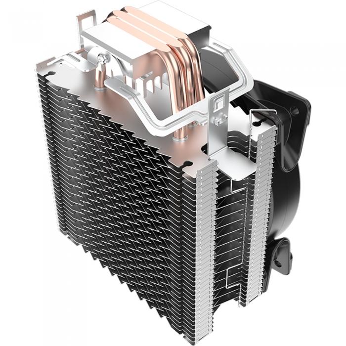 Вентилятор PCCooler S775/115X/AM2/AM3/AM4 (TDP 125W, вент-р 120мм с PWM, 3 тепловые трубки 6мм, белая LED подсветка, 1000-1800RPM, 26.5dBa) GI-X3 GI-X3